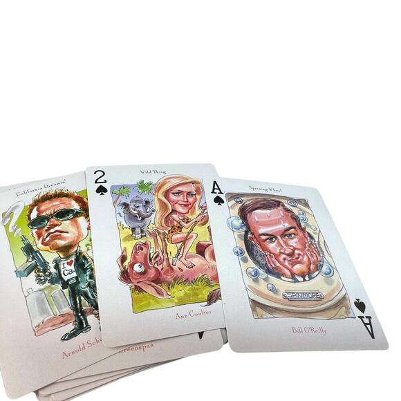 Vintage Politicards 2004 Playing Cards Deck Political Players Caricatures - Picture 4 of 9